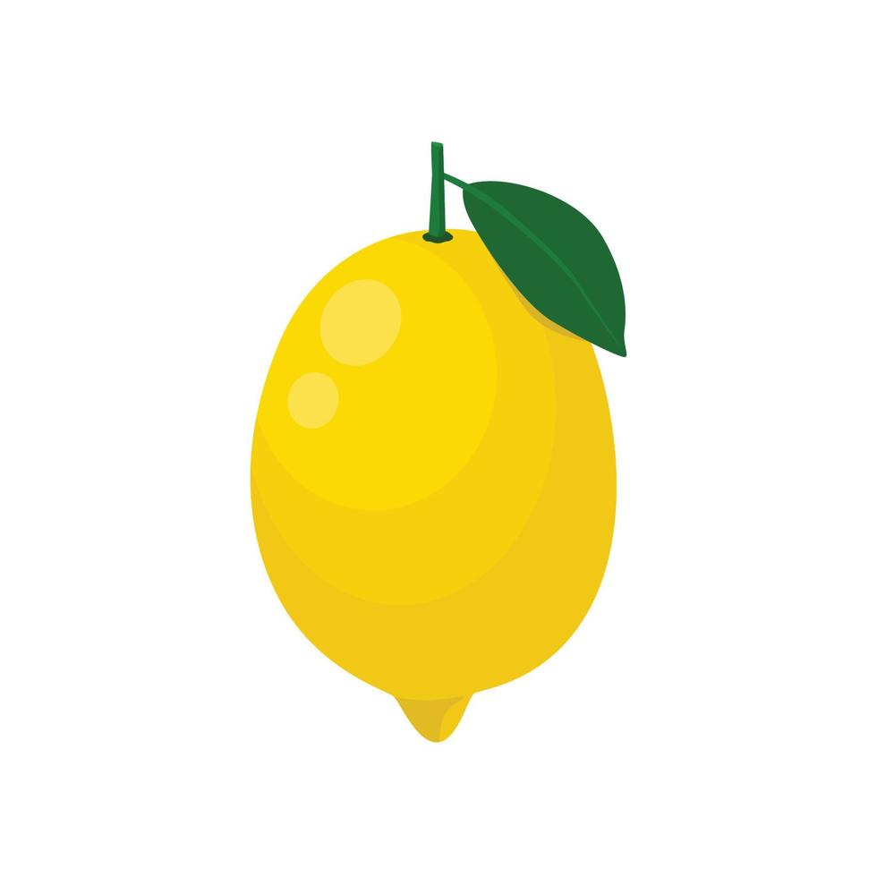 Flat vector of Lemon isolated on white background. Flat illustration graphic icon