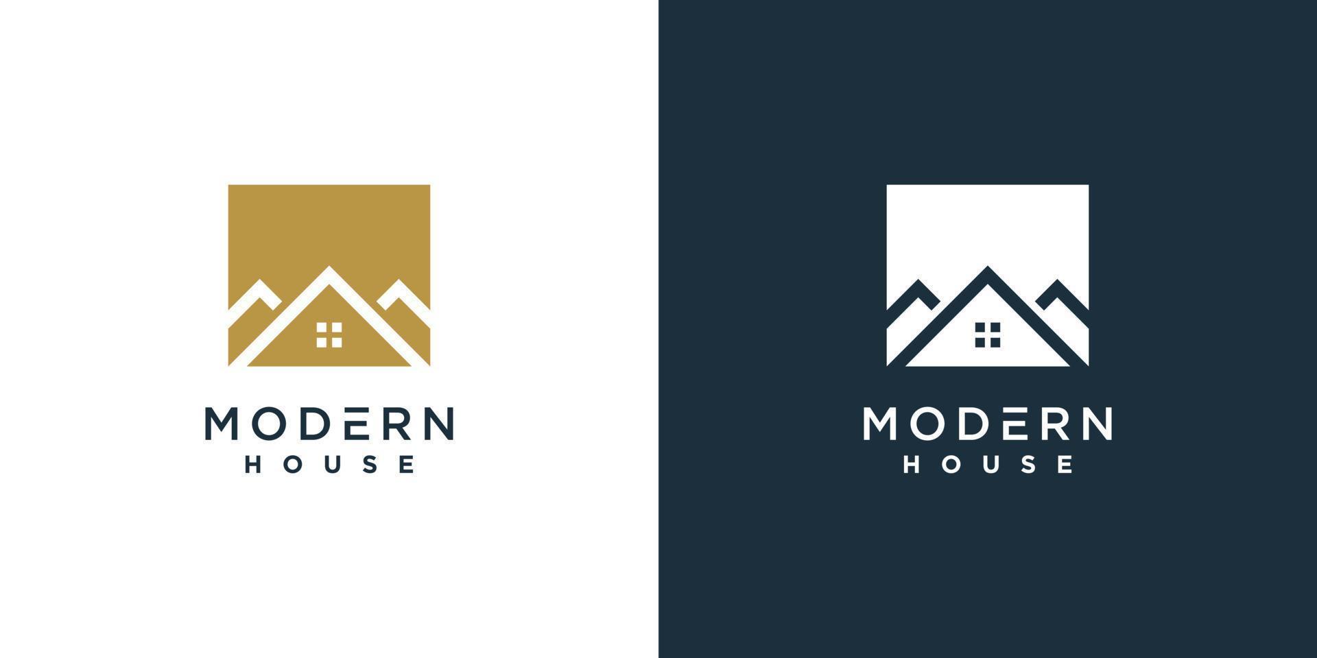 Modern house logo unique shape concept Premium Vector part 1