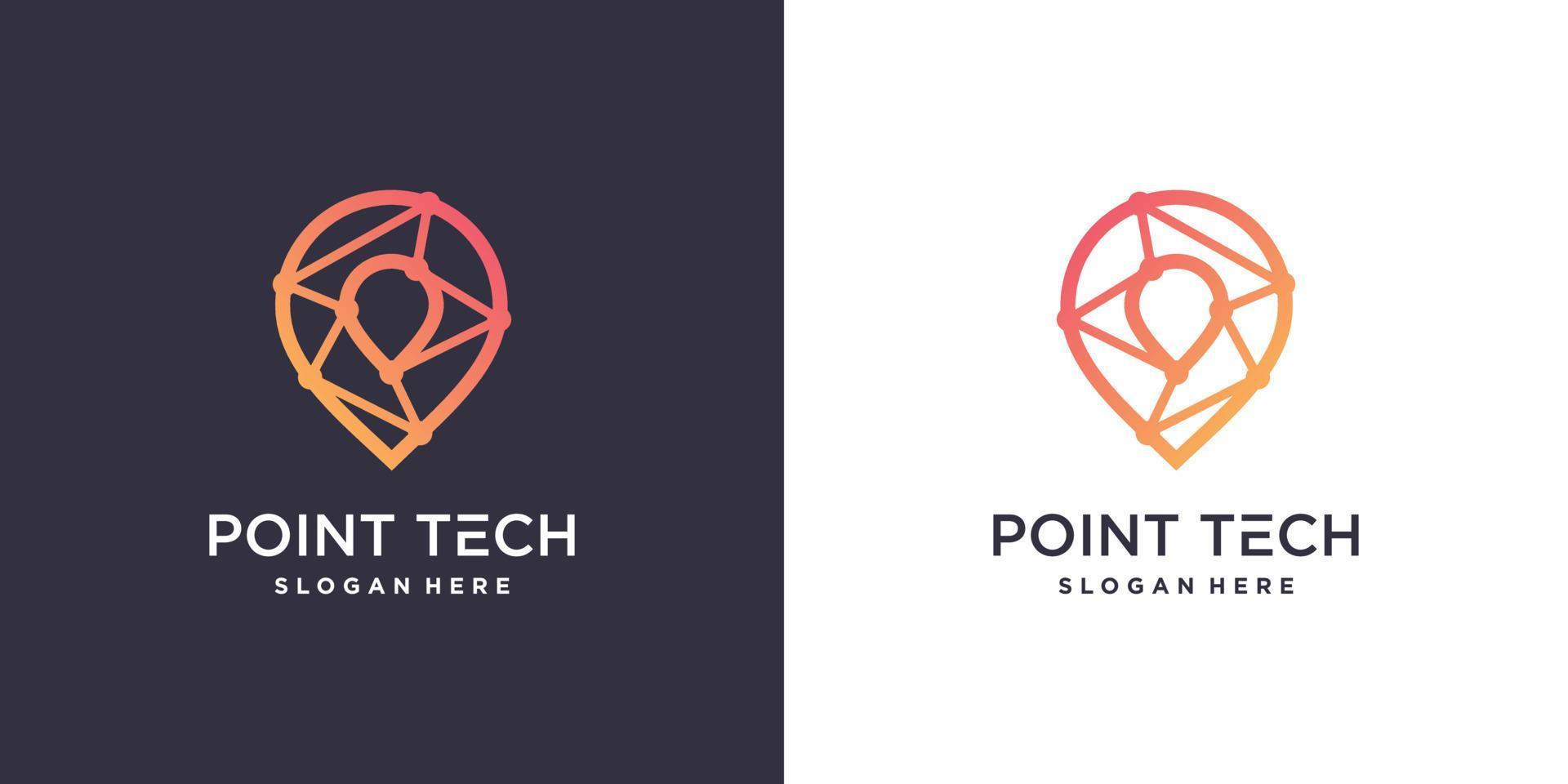 Pointech logo design with creative modern style Premium Vector part 3