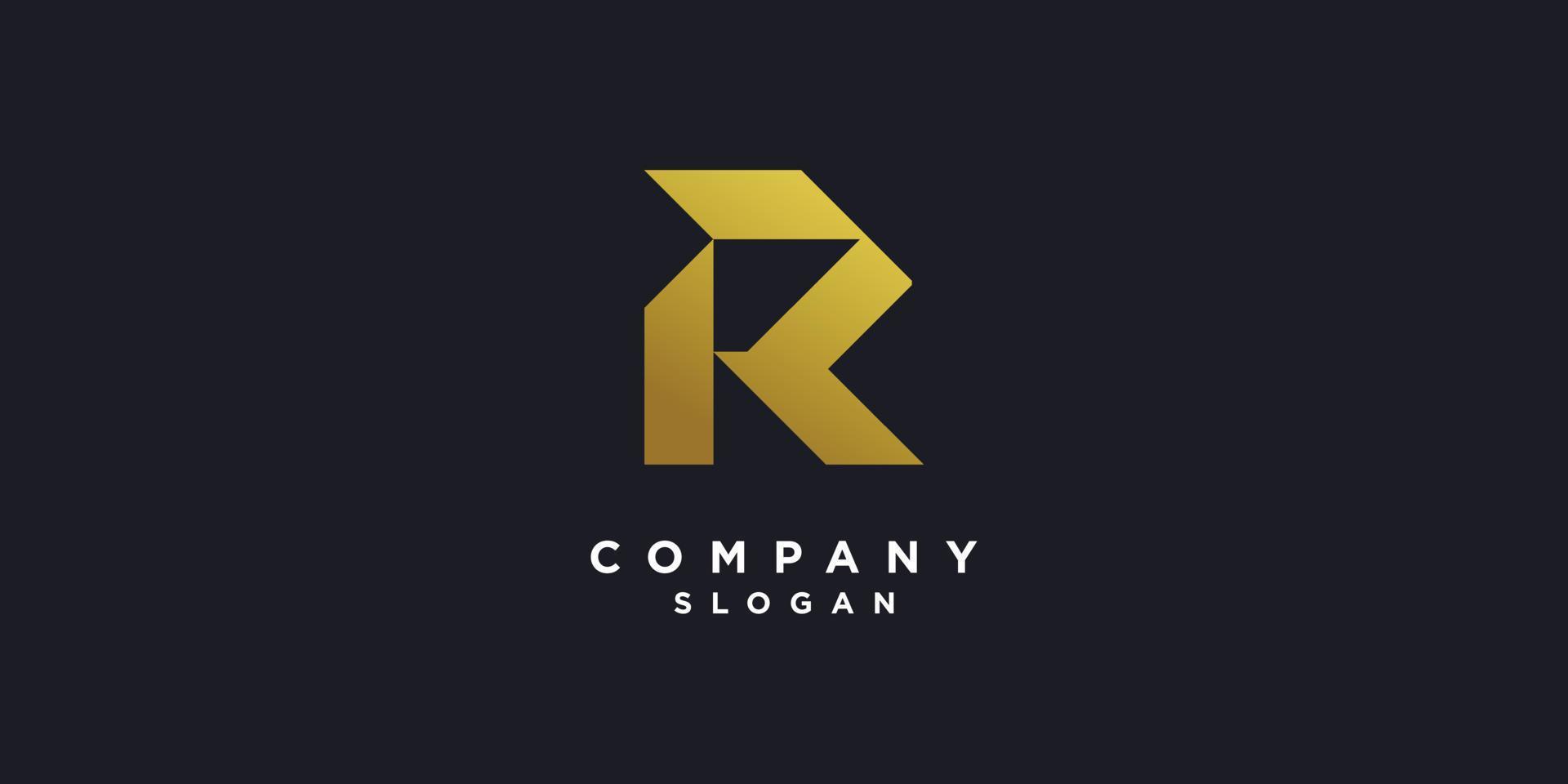 Letter R logo with modern unique style Premium Vector part 2