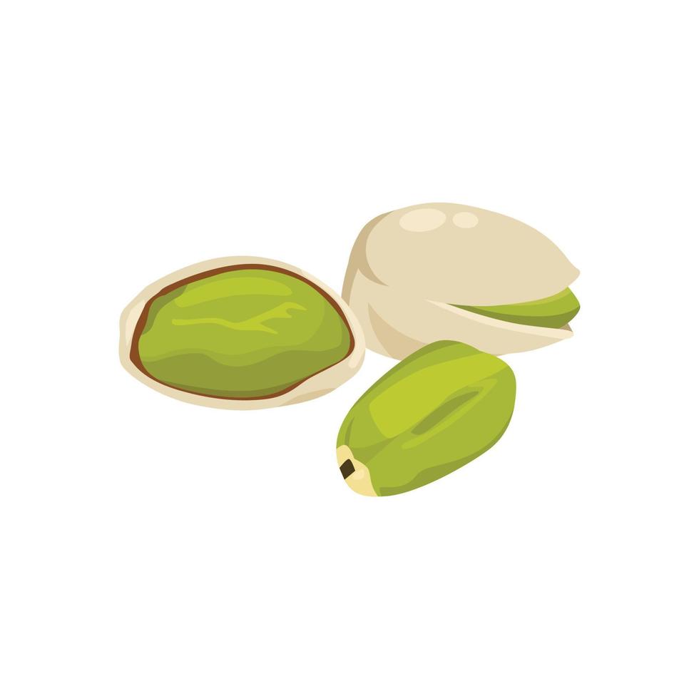 Flat vector of pistachios isolated on white background. Flat illustration graphic icon
