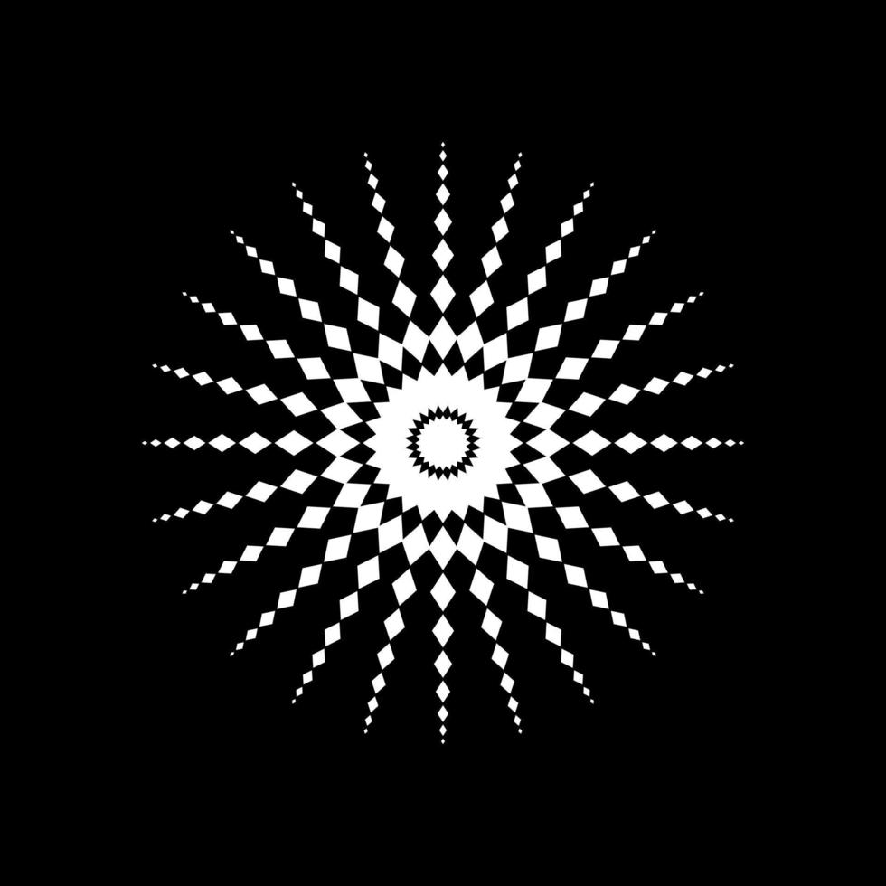 mandala hecha de composición de rectángulos. mandala contemporánea moderna para logo, decoración o diseño gráfico. ilustración vectorial vector