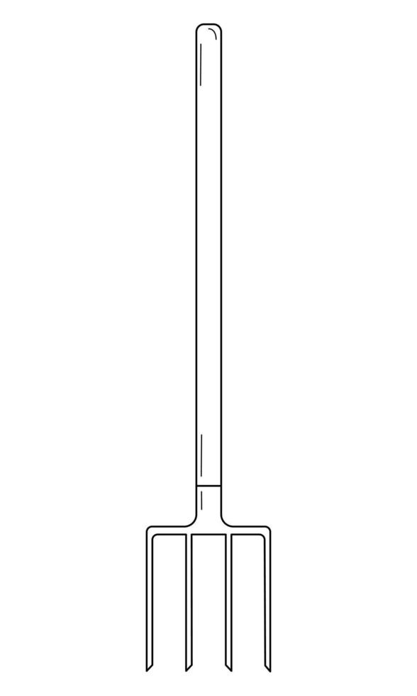 Hand drawn pitchforks. Tool used in agriculture and horticulture to collect straw and hay. Doodle style. Sketch. Vector illustration