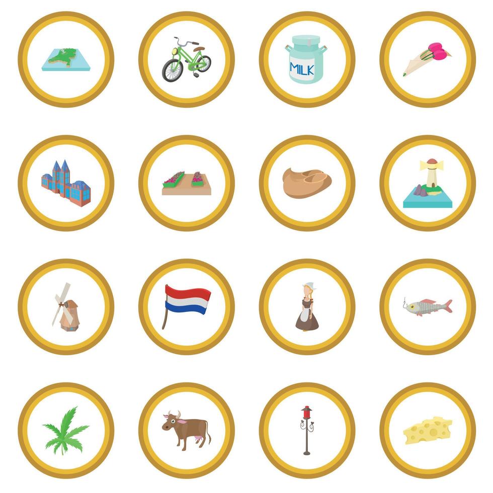 Netherlands icon circle vector