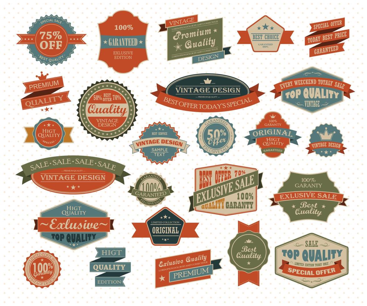 Vintage and retro design elements vector