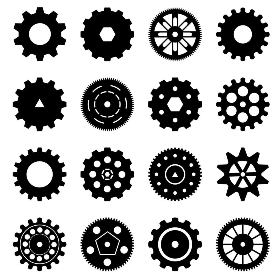 Gear icon set vector