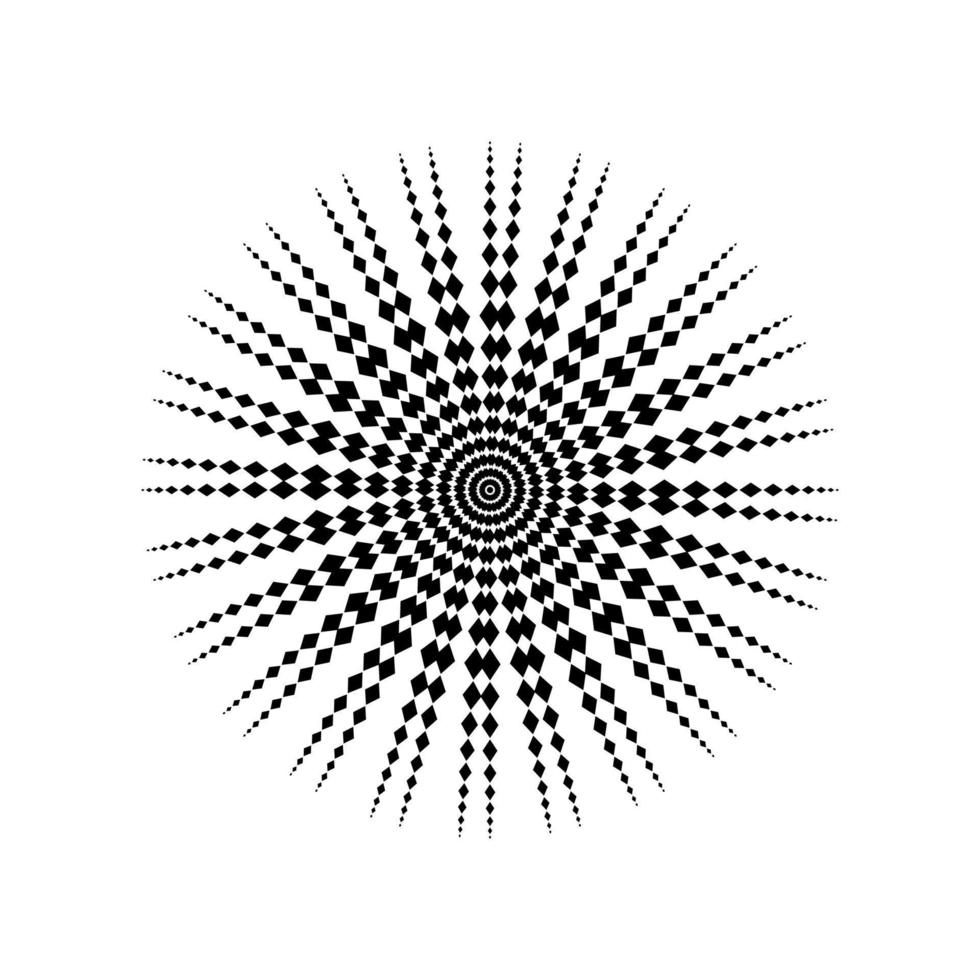 Mandala made from Rectangles Composition. Modern Contemporary Mandala for Logo, Decoration or Graphic Design. Vector Illustration