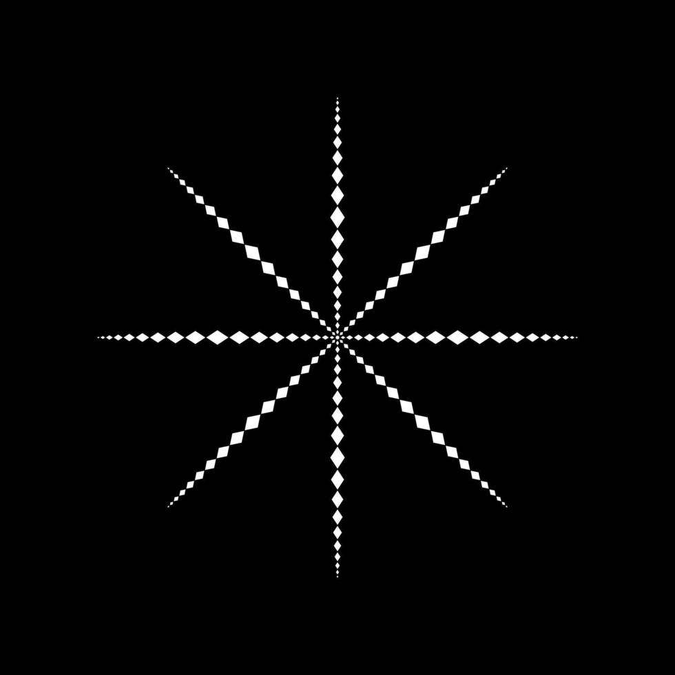 composición de rectángulos en forma de estrella para logotipo, decoración o diseño gráfico. ilustración vectorial vector