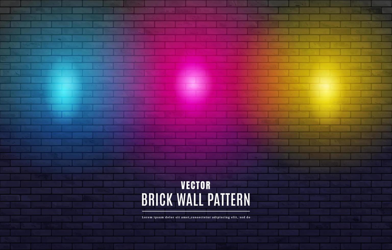 Beautiful block brick wall pattern texture background vector