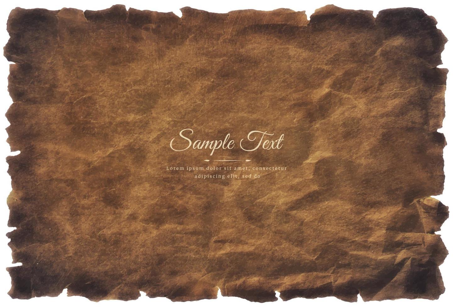 Vector old parchment paper sheet vintage aged or texture isolated on white background