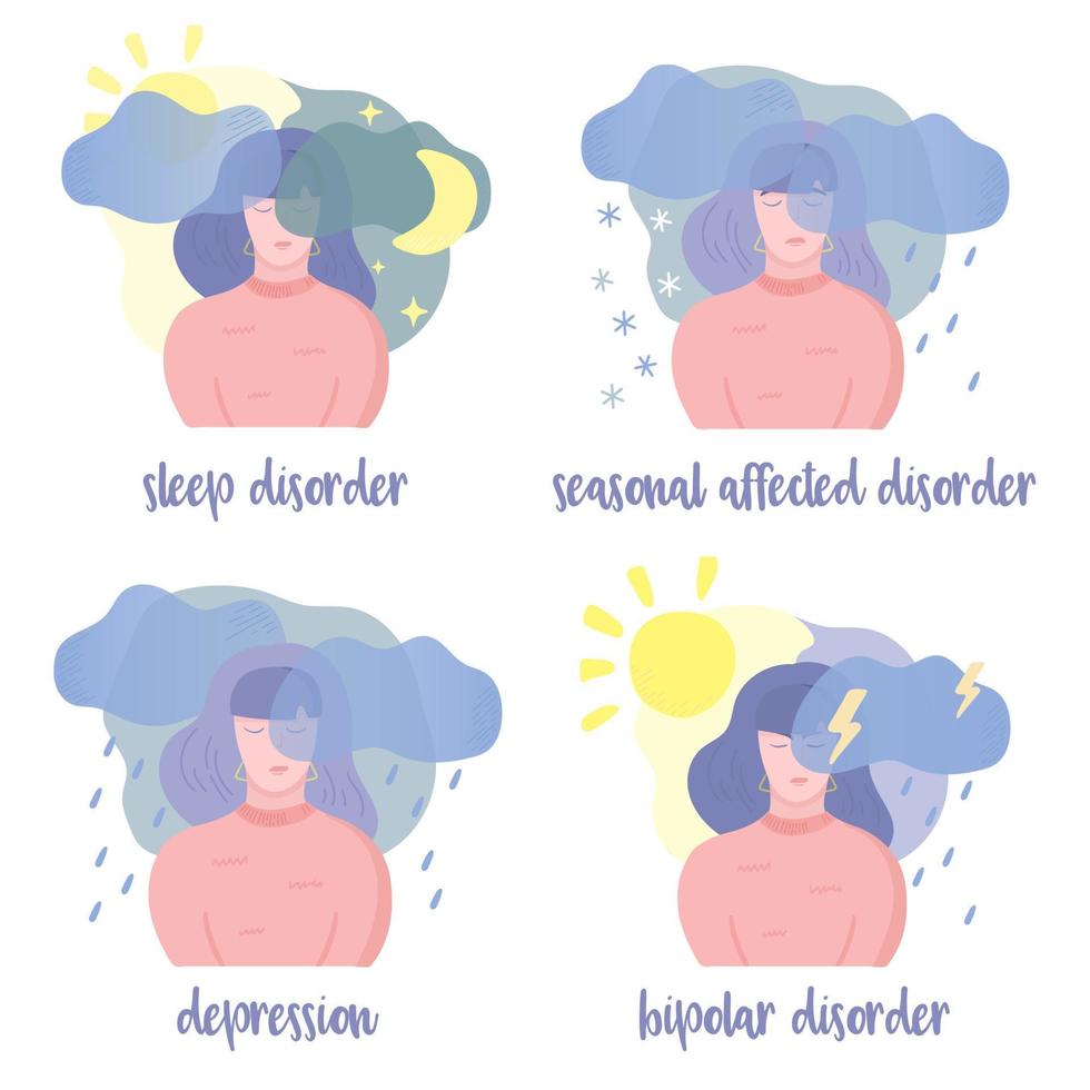 mental health disorders vector