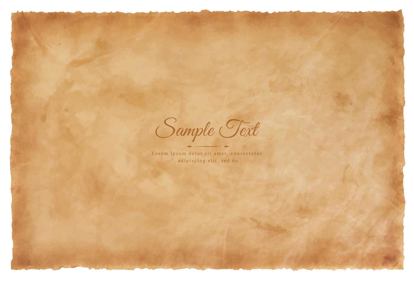 Old Parchment Paper Sheet Vintage Aged Texture Isolated White