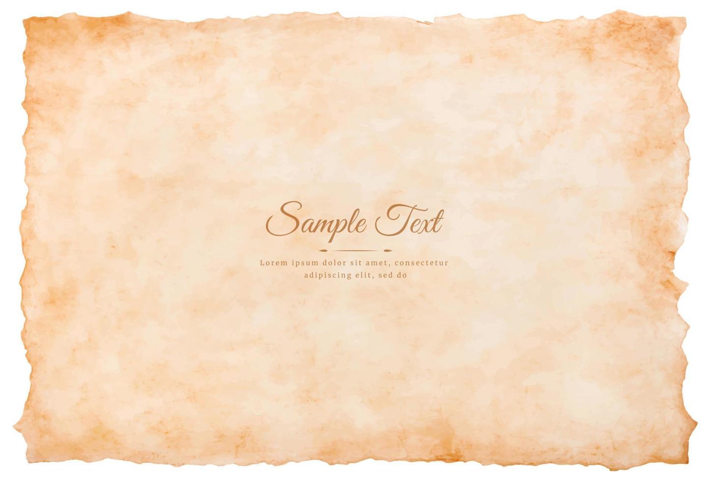 Vector old parchment paper sheet vintage aged or texture isolated on white background