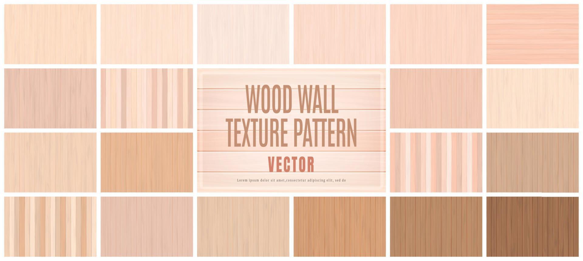Vector Illustration beauty pastel Wood Wall Floor Texture Pattern Background collection set