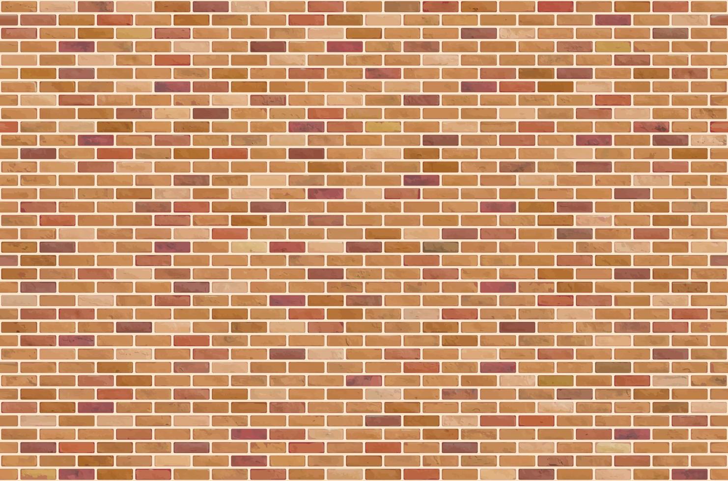 Beautiful brown block brick wall seamless pattern texture background vector