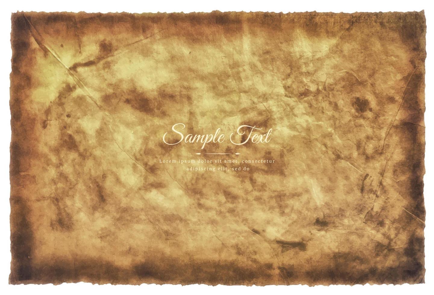 Vector old parchment paper sheet vintage aged or texture isolated on white background