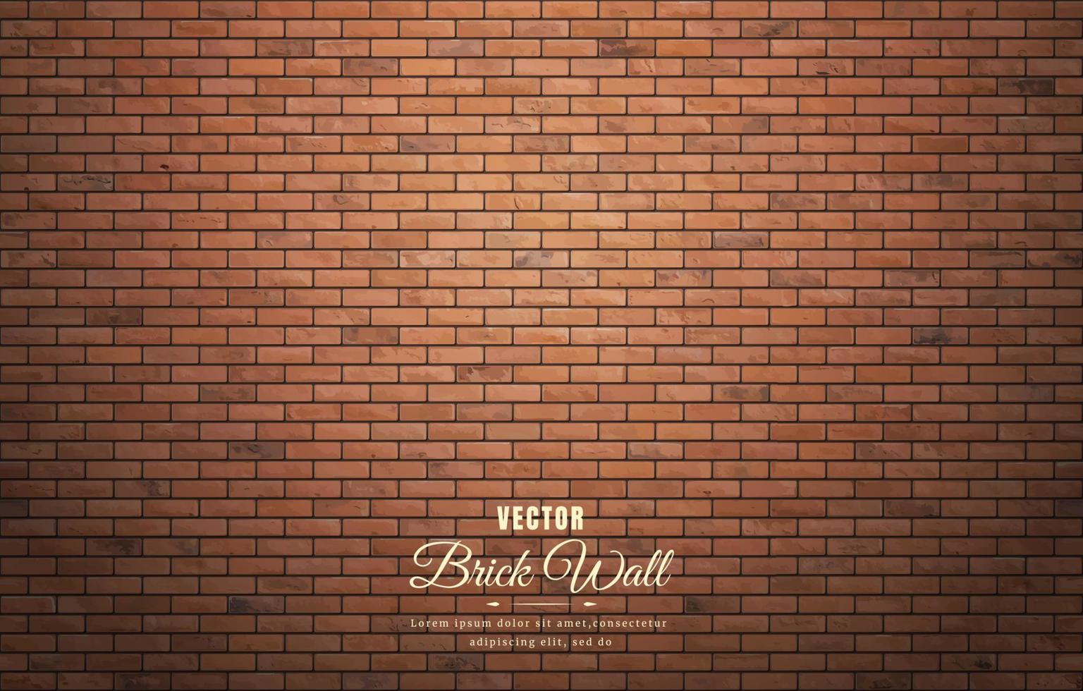 Beautiful brown block brick wall pattern texture background vector