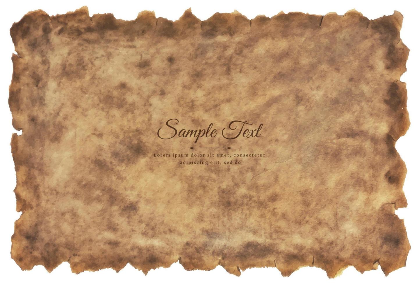 Old Parchment Paper Sheet Vintage Aged Texture Isolated White