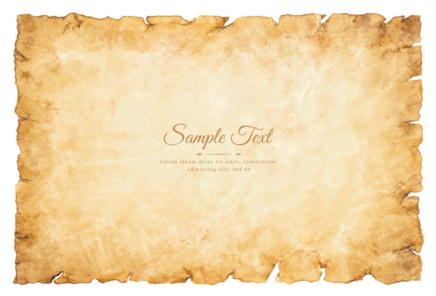 old parchment paper sheet vintage aged or texture isolated on white background vector