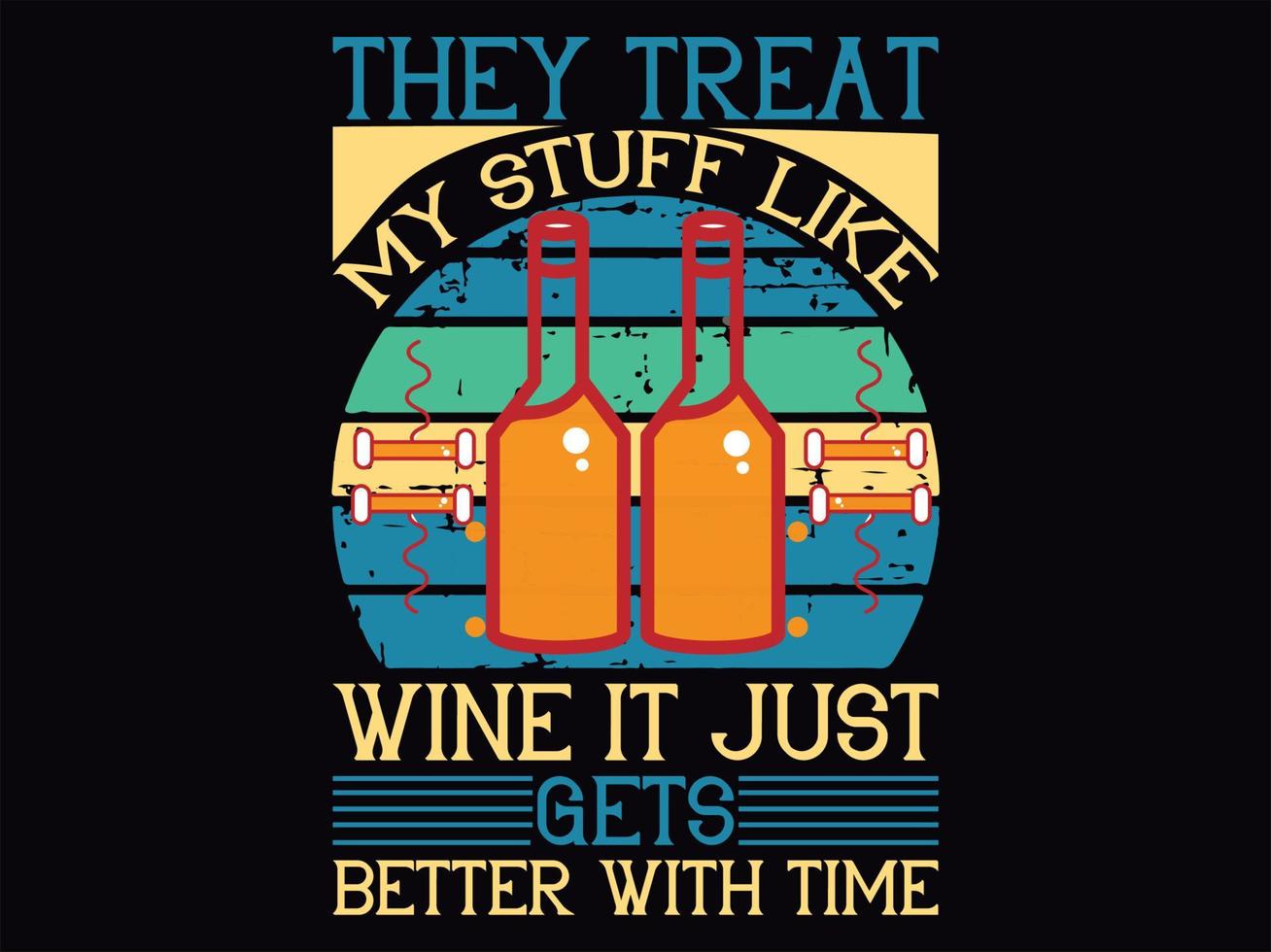 archivo vectorial de diseño de camiseta de vino vector