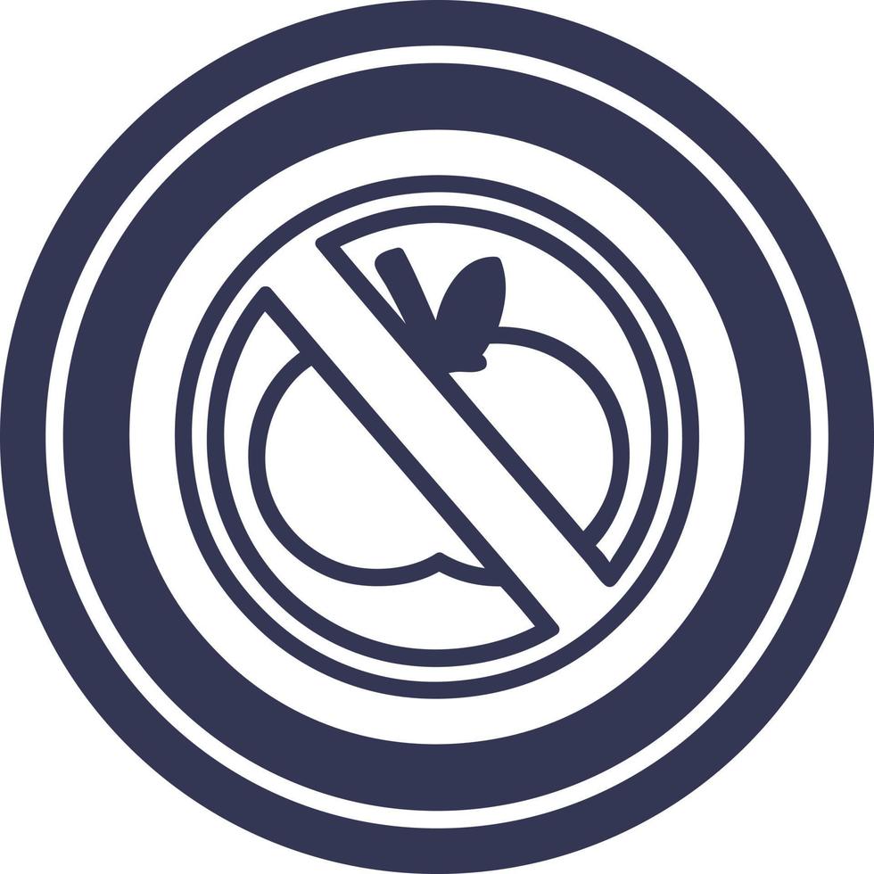 no healthy food circular icon vector