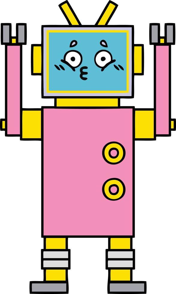 lindo robot de dibujos animados vector