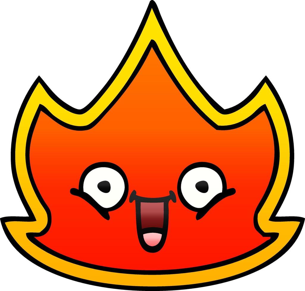 gradient shaded cartoon fire vector
