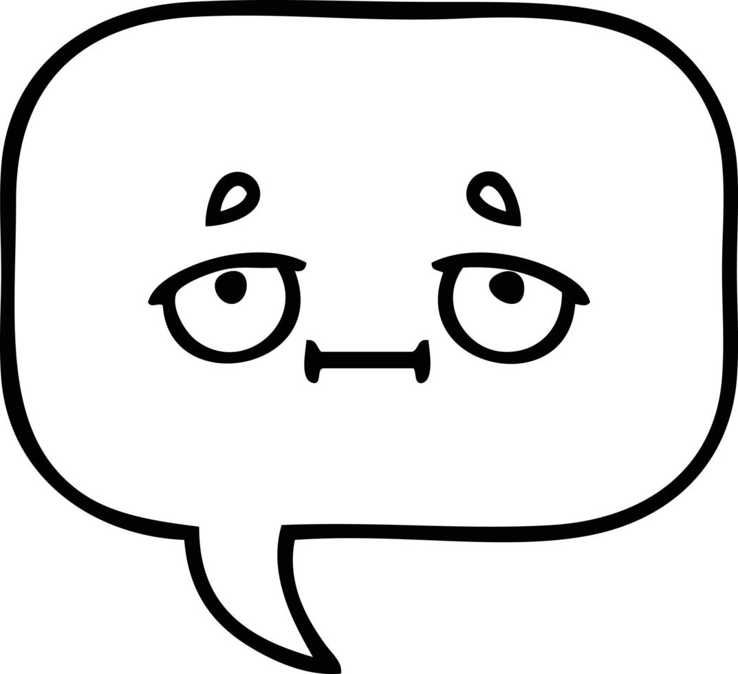 line drawing cartoon speech bubble vector