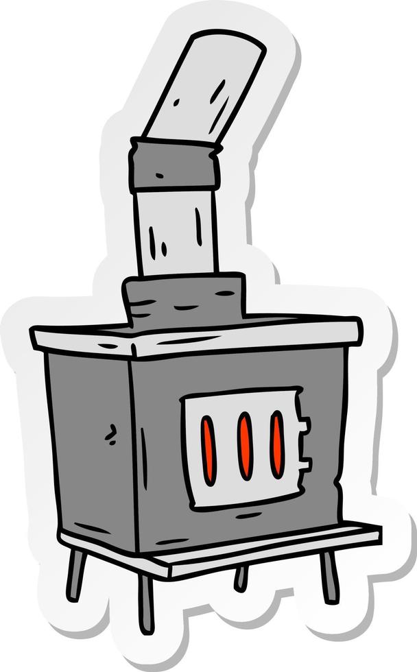 sticker cartoon doodle of a house furnace vector