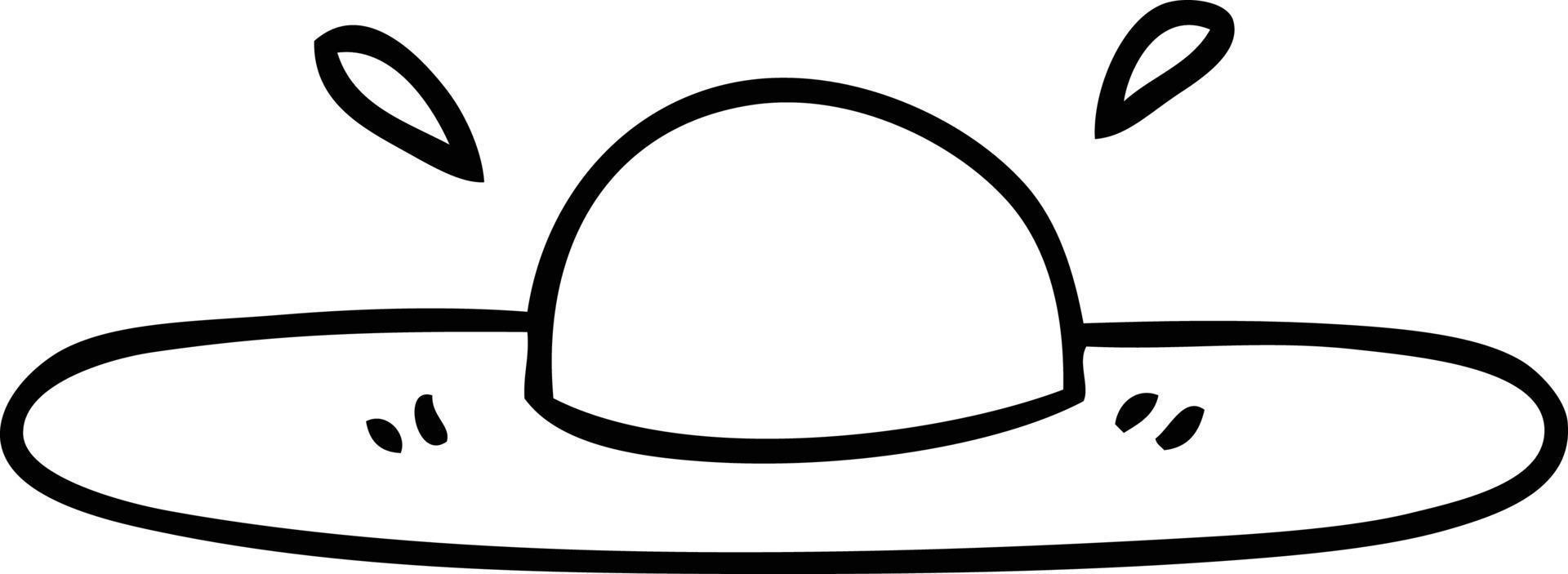 quirky line drawing cartoon fried egg vector