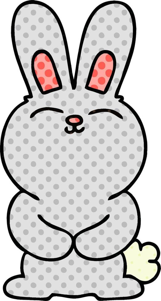 quirky comic book style cartoon rabbit vector