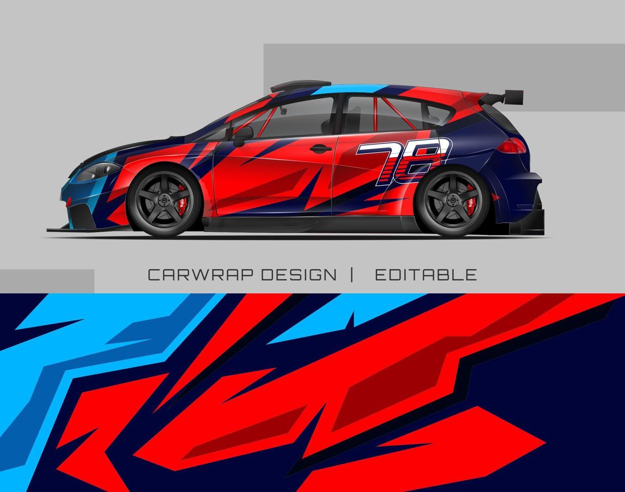 Car wrap design modern racing background design for vehicle wrap, racing car, rally, etc vector