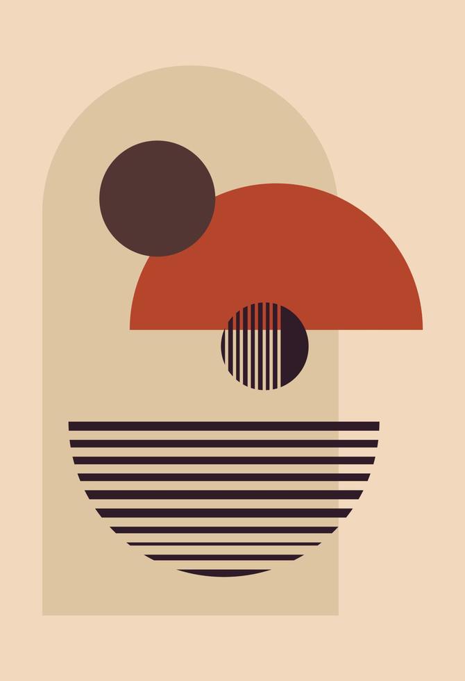 Abstract figures in the style of minimalism vector