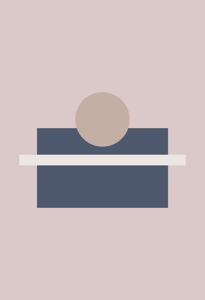Abstract figures in the style of minimalism vector