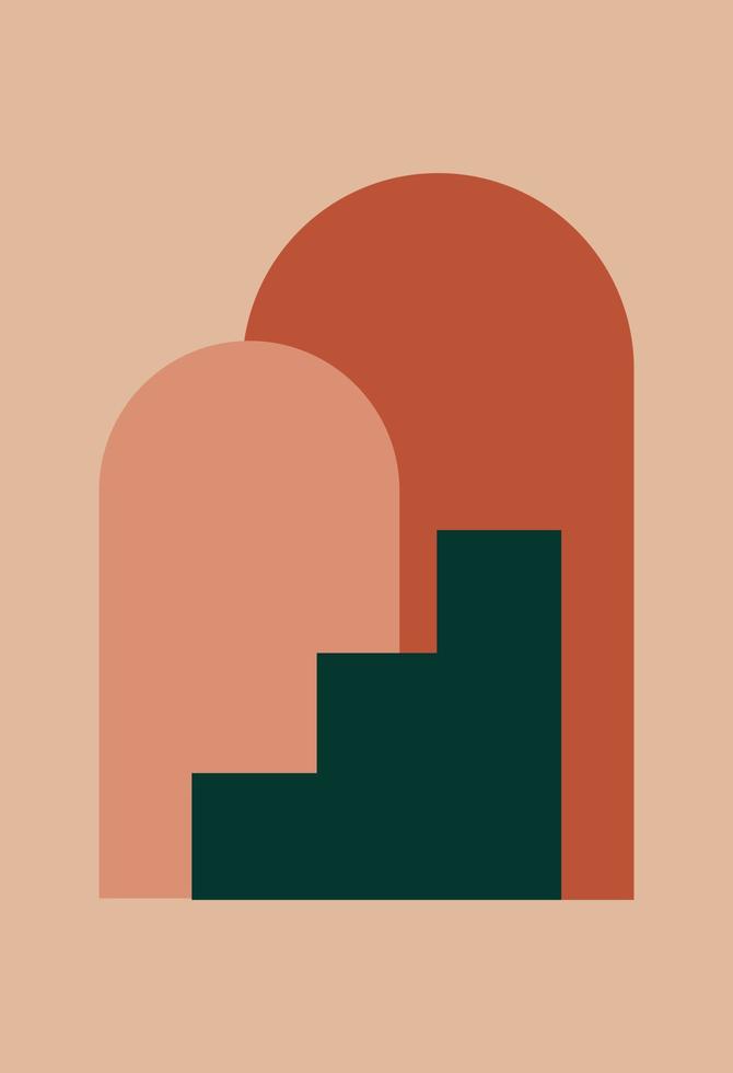 Abstract wall art. Abstract shapes vector
