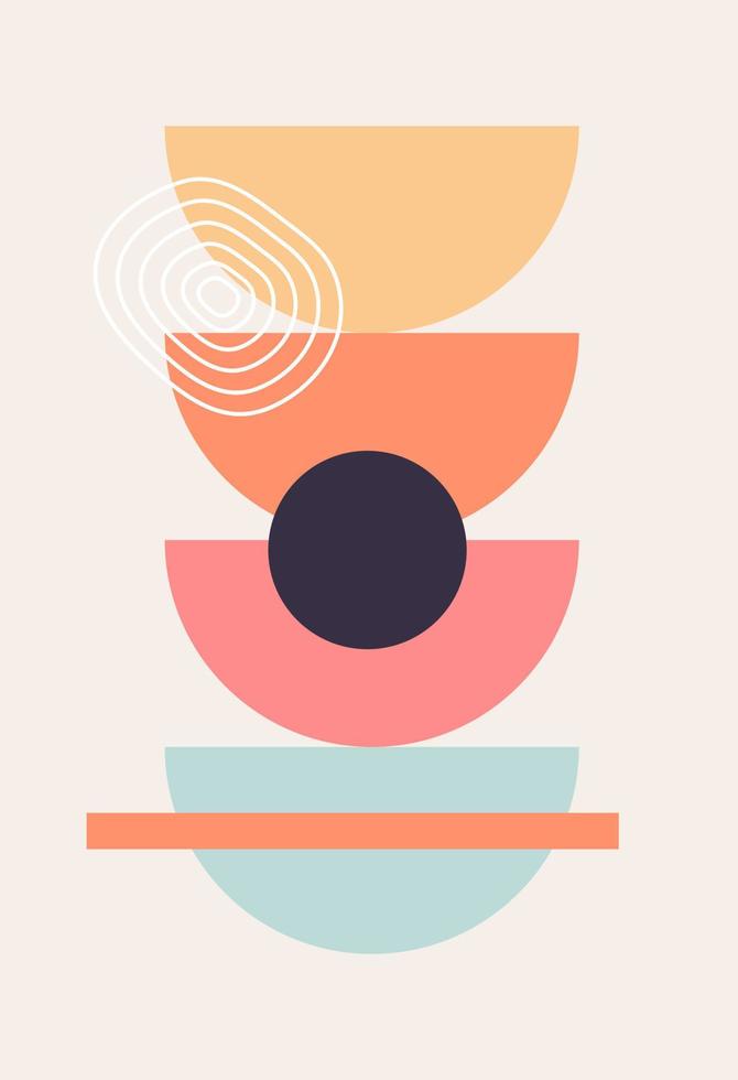 Abstract wall art. Abstract shapes vector