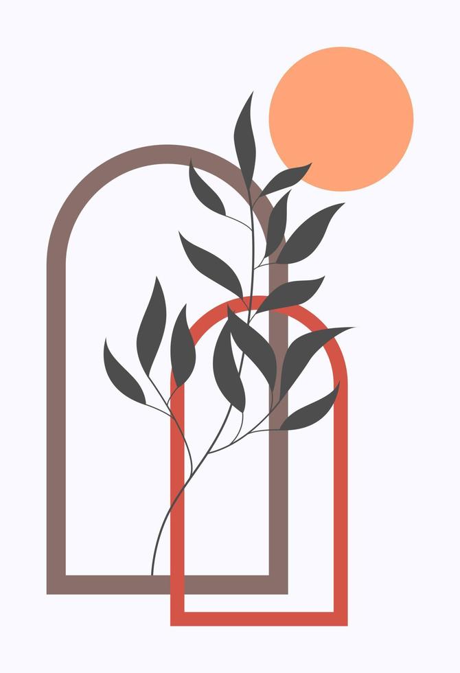 Abstract wall art. Abstract shapes vector