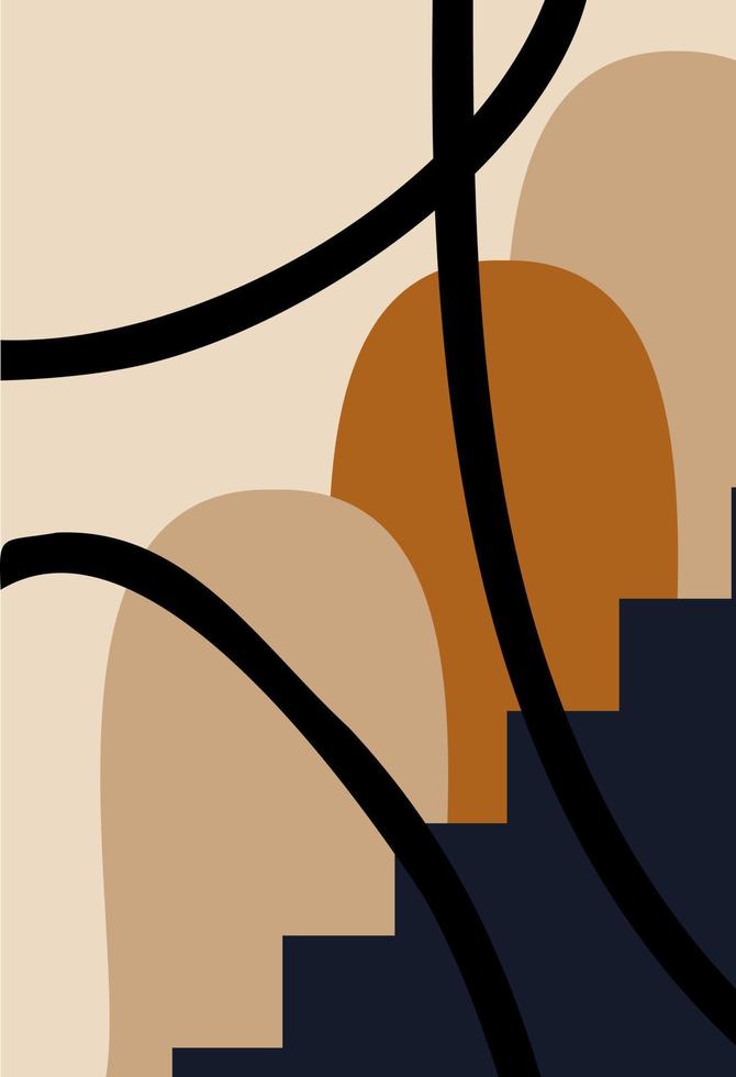 Abstract wall art. Abstract shapes vector