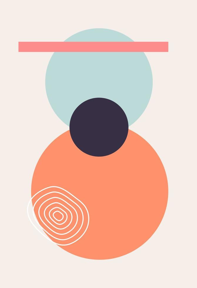 Abstract wall art. Abstract shapes vector