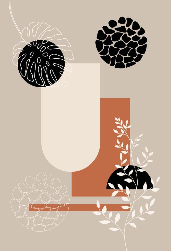 Abstract wall art. Abstract shapes vector