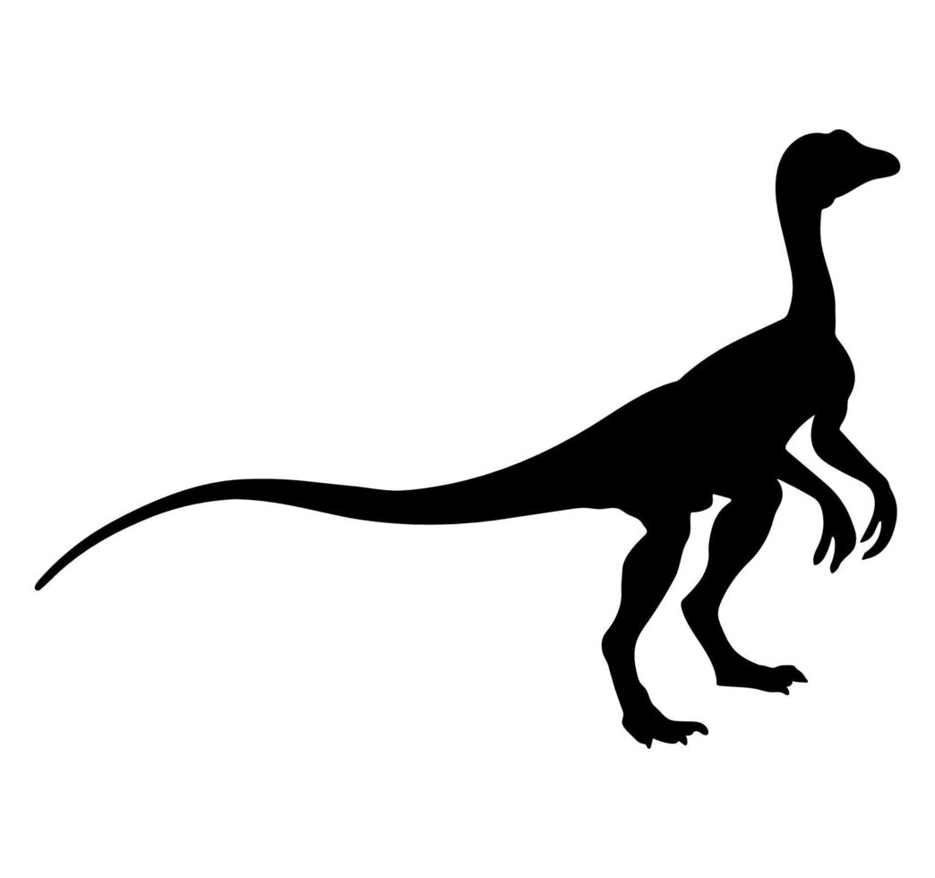 la silueta de un dinosaurio. vector