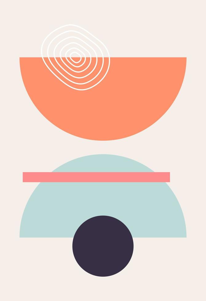 Abstract wall art. Abstract shapes vector