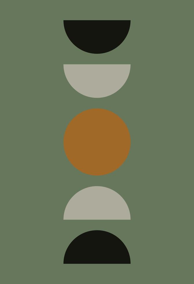 Abstract wall art. Abstract shapes vector