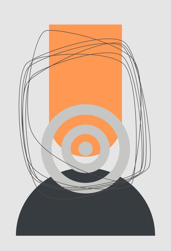 Abstract figures in the style of minimalism vector