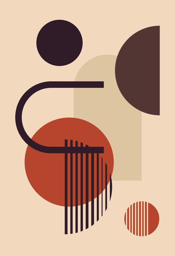 Abstract figures in the style of minimalism vector