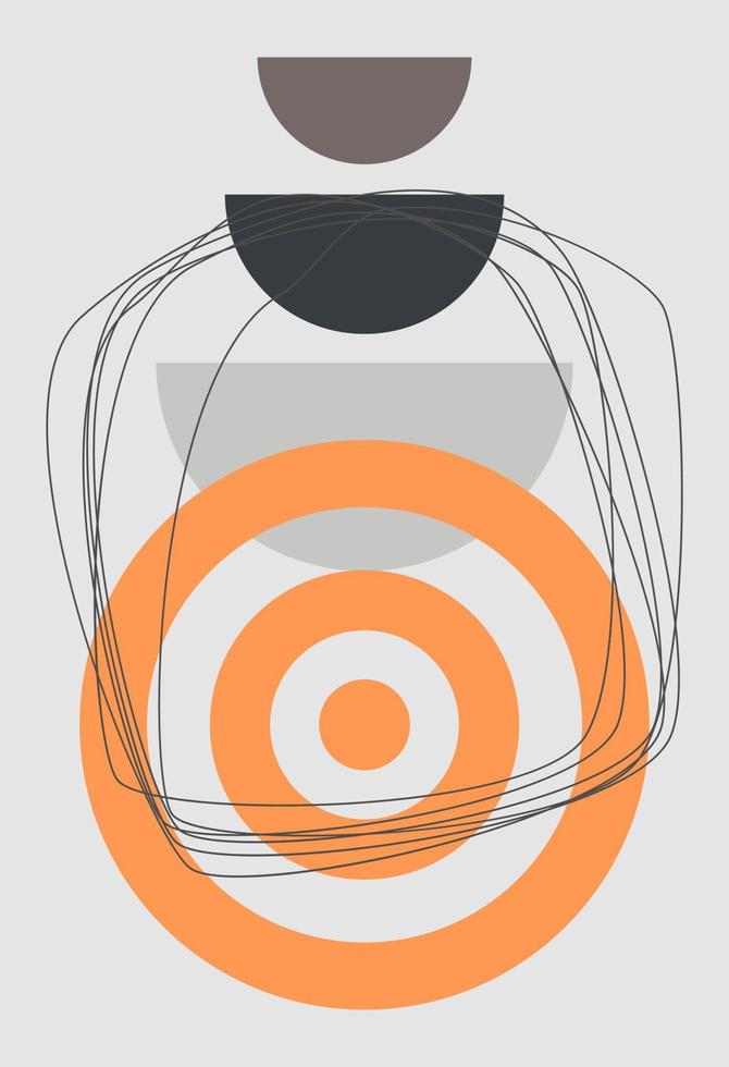 Abstract figures in the style of minimalism vector