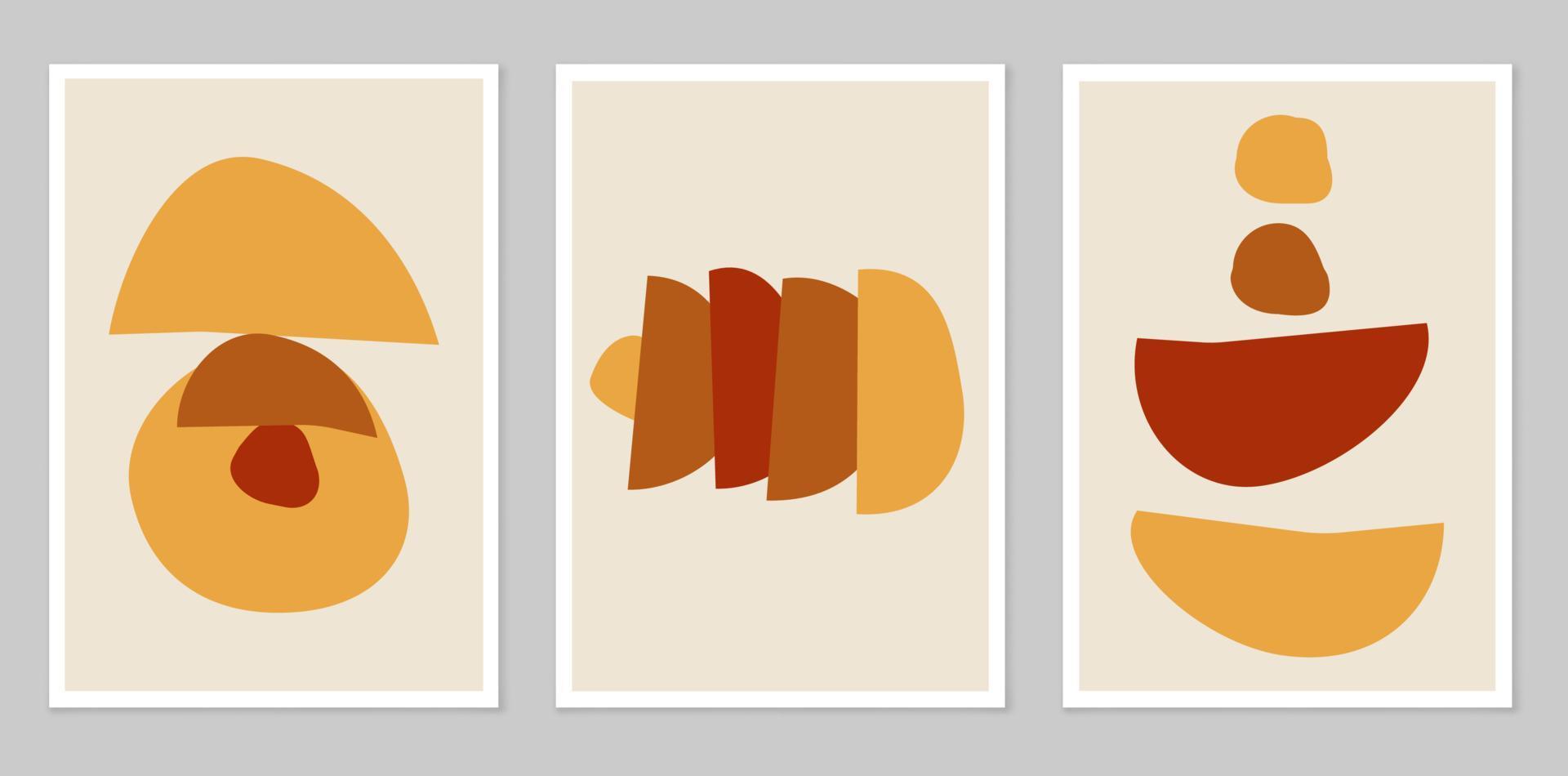 Abstract wall art. Abstract shapes vector