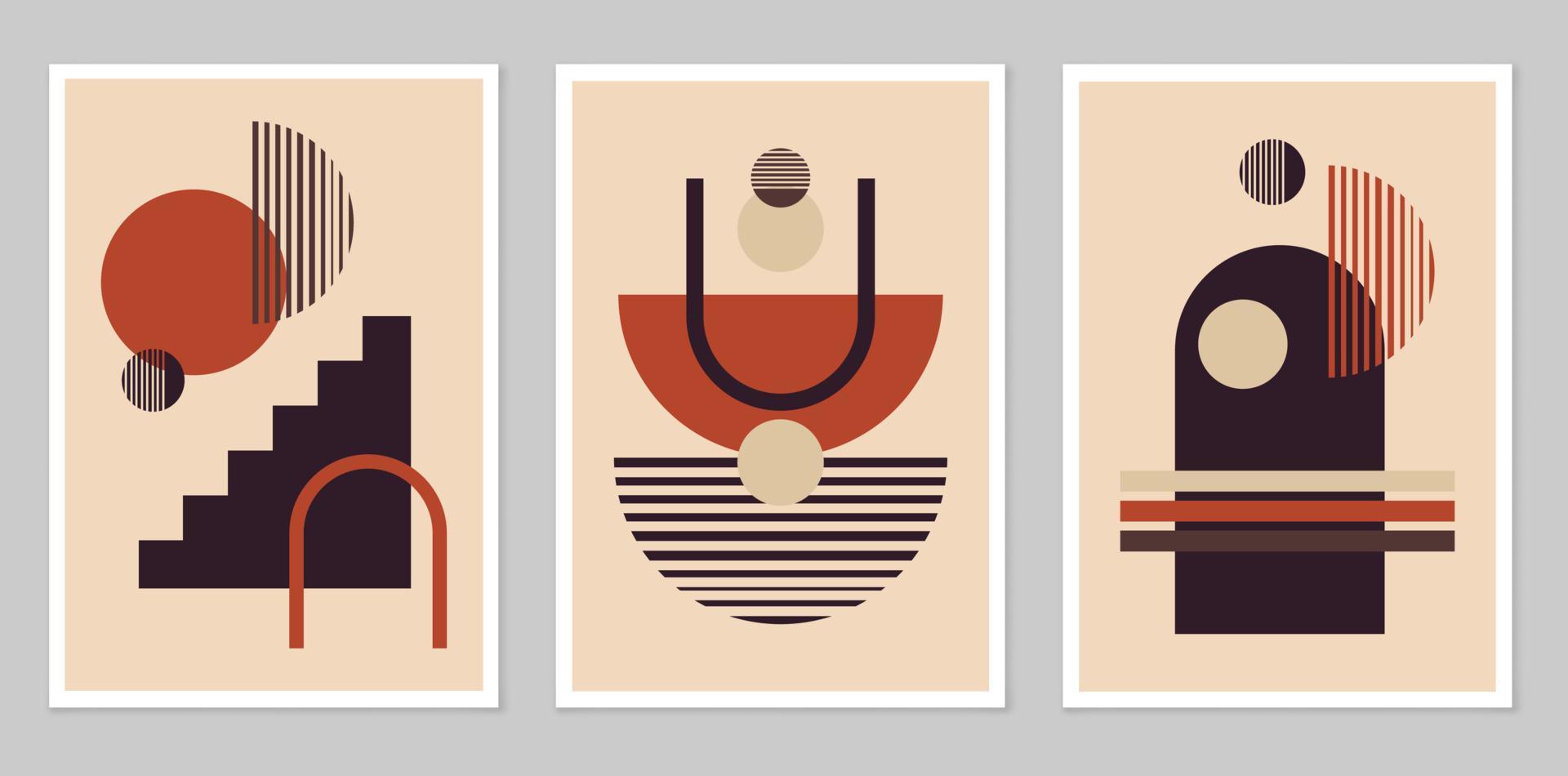Abstract wall art. Abstract shapes vector