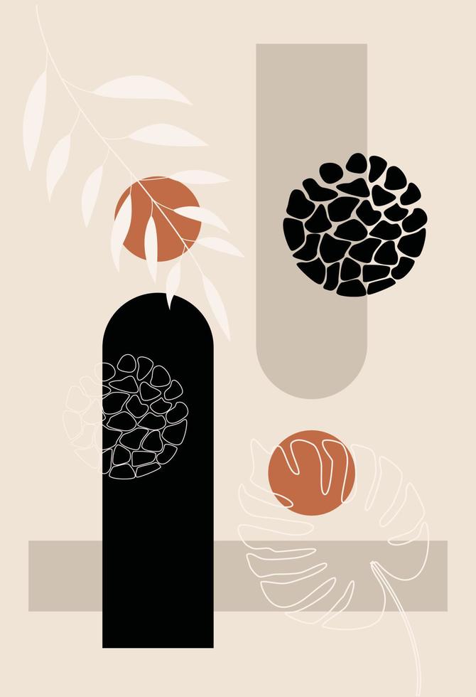 Abstract wall art. Abstract shapes vector