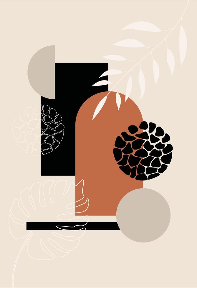 Abstract wall art. Abstract shapes vector